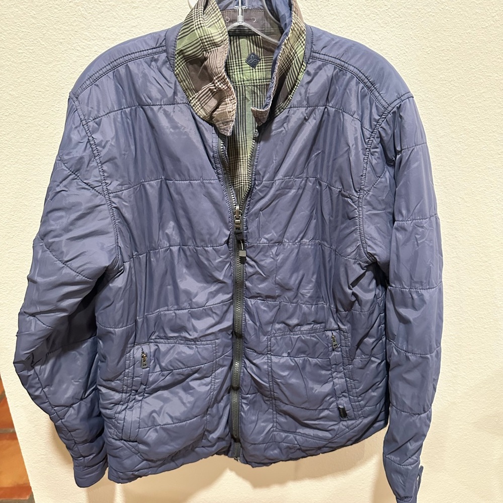 Prana Men's Gray Puffer‎ Reversible Jacket size m/l